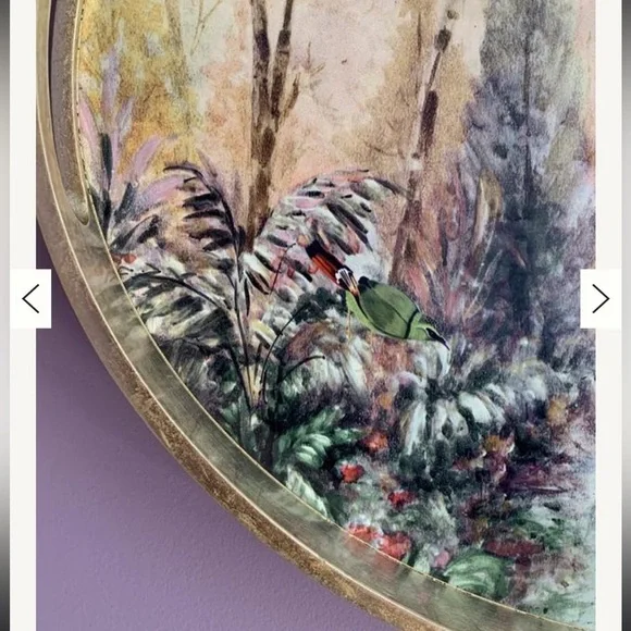 Anthropologie Alexandra Lacquered Tray Gold Pink NWT Large - Picture 5 of 6